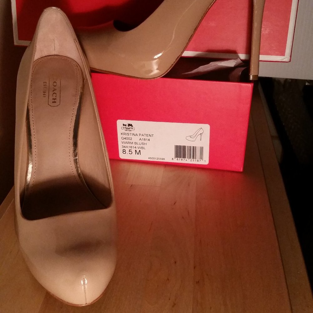 Coach Kristina Patent, Warm Blush, Women 8.5M US